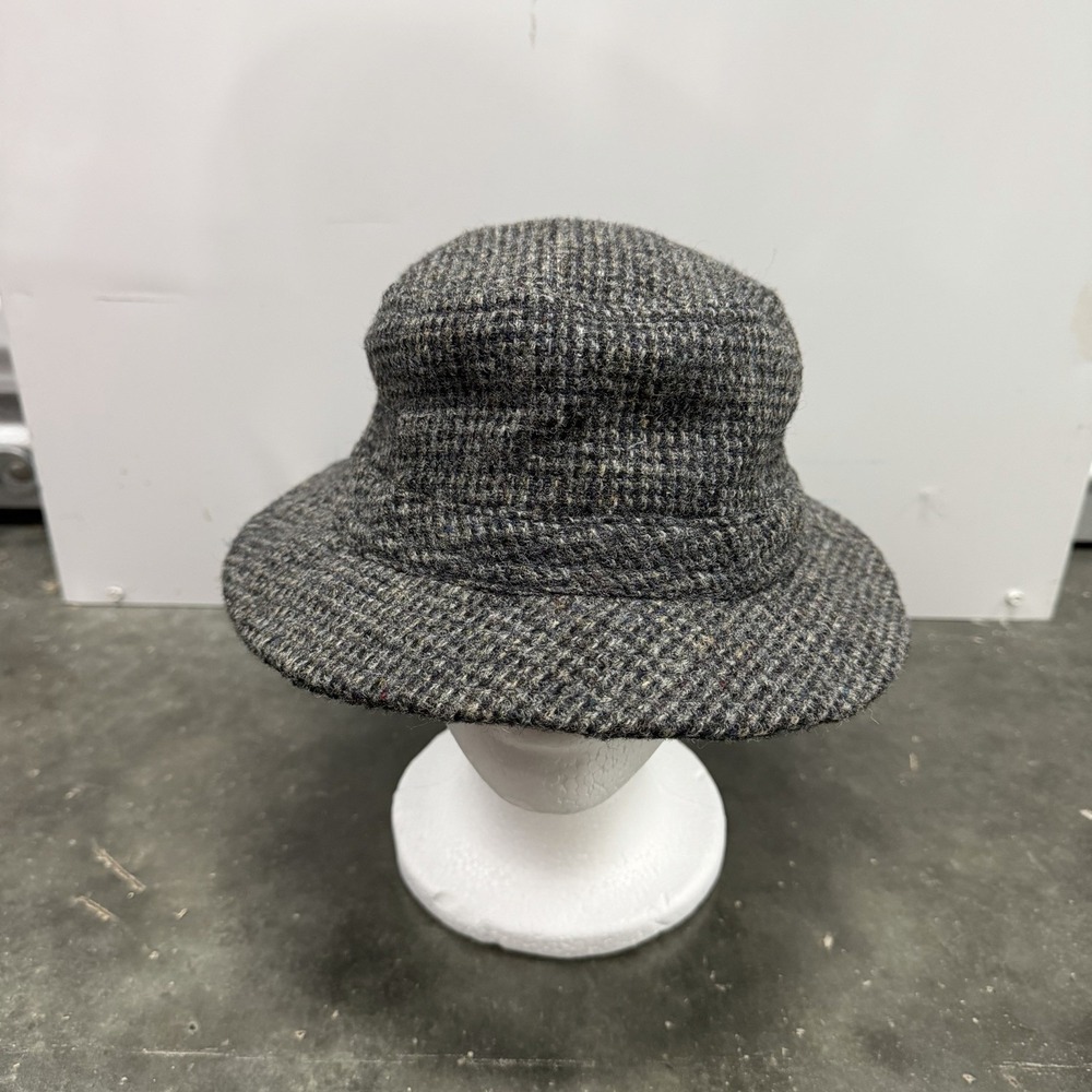 L.L. Bean Hat Bucket Fitted Men's XL Gray Harris Tweed GORE-TEX Winter Lined